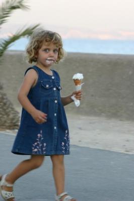 Girl and ice cream