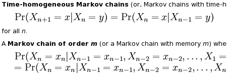 partial Markov chain