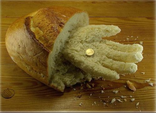 Bread and coin