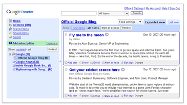 google reader staff picks