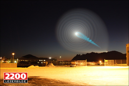 Spiral in the Norway sky