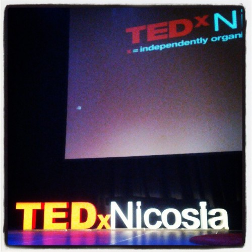 The stage at #TEDxNicosia