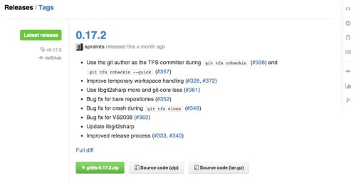 GitHub releases