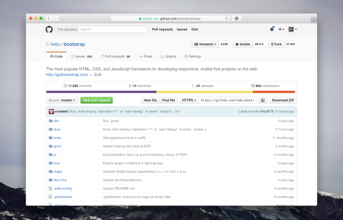 github interface