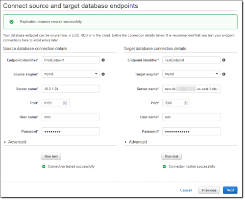 AWS Database Migration Service