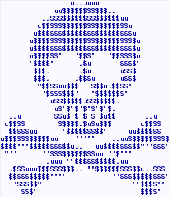 ASCII skull