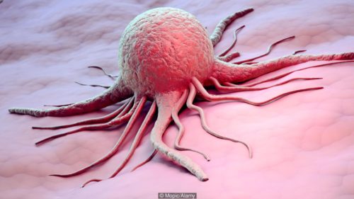 CP695J Cancer cell scientific 3d illustration