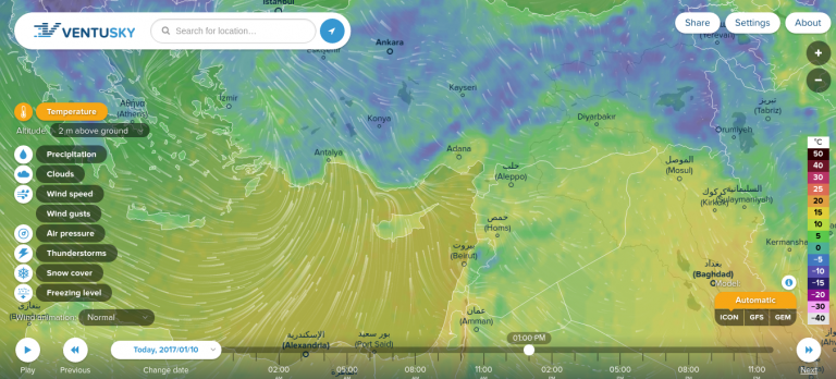 VentuSky – Interactive Weather Forecast Map - Leonid Mamchenkov